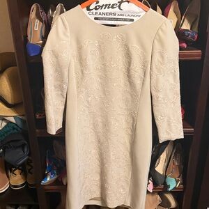 ANTONIO MELANI Cream Long Sleeve Dress